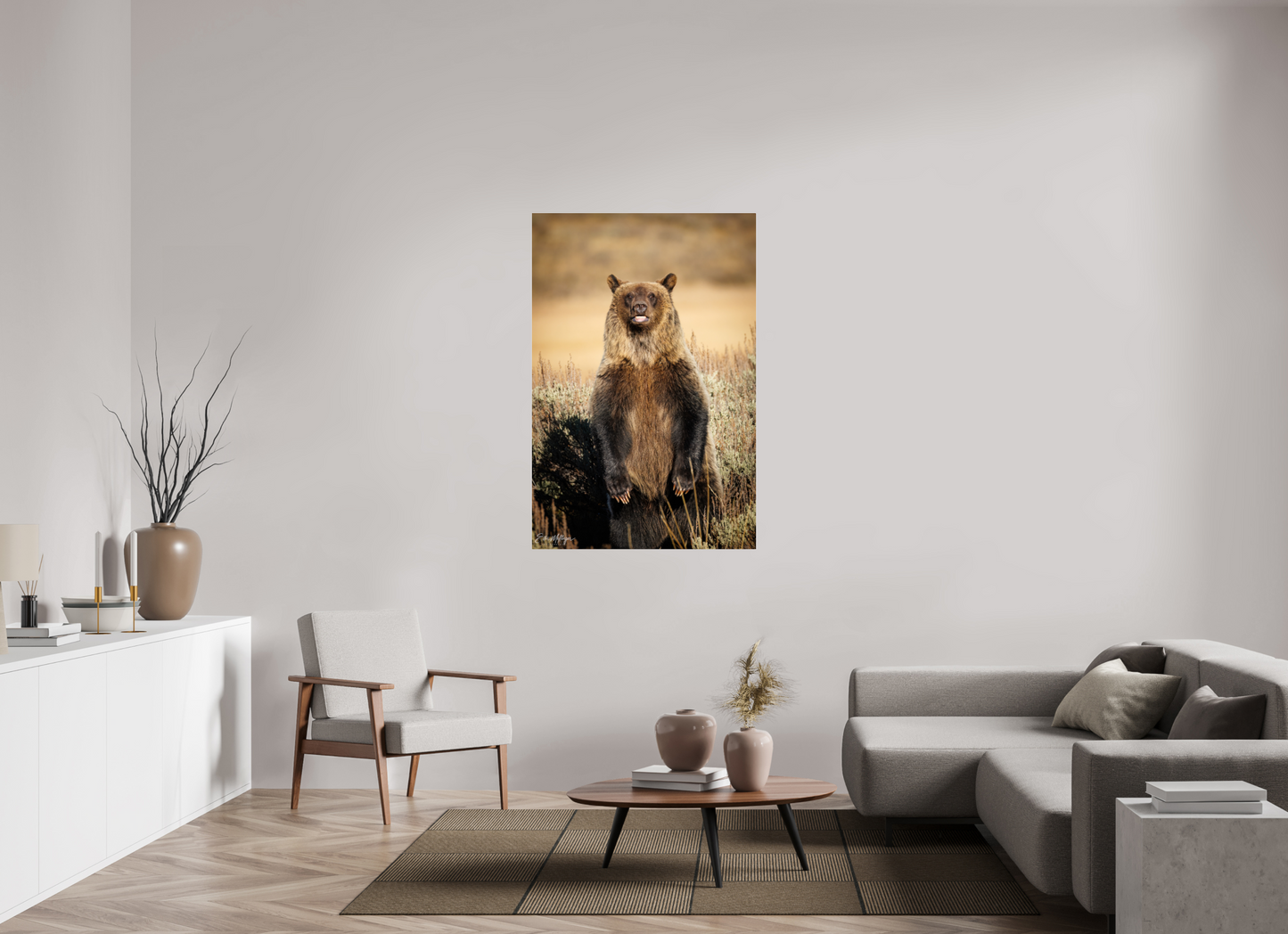 36 x 54″, Acrylic "Grin & Grizzly" - Grizzly Bear