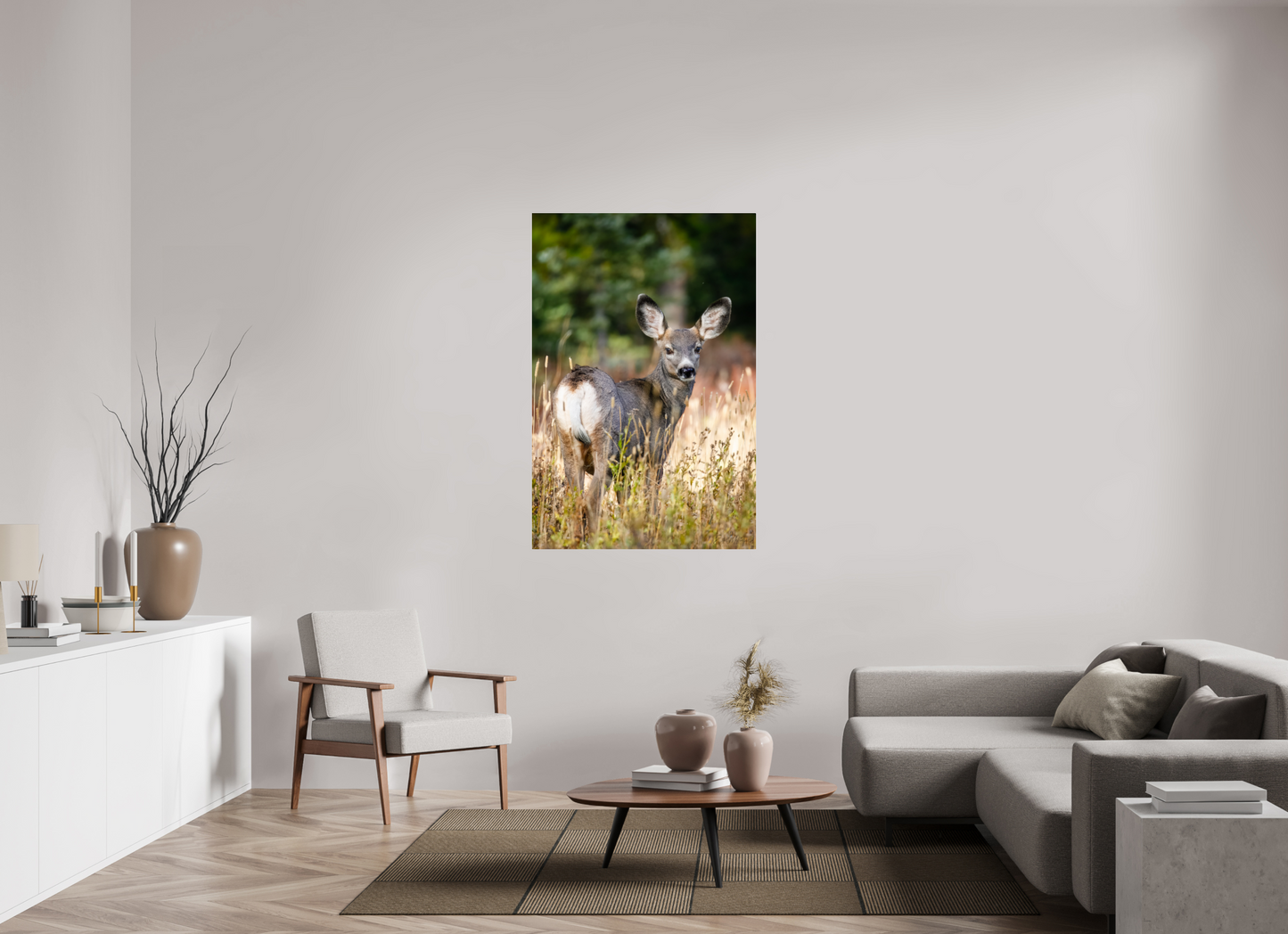 36 x 54″, Acrylic "The Look Back" - Mule Deer