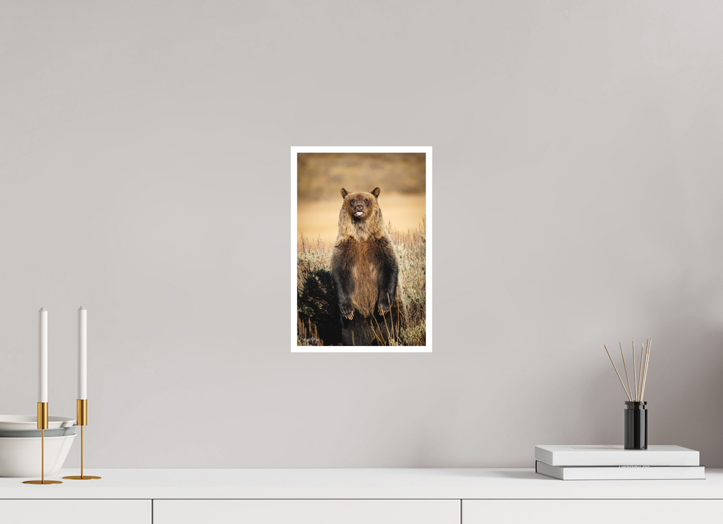 8 x 12″, Fine art print "Grin & Grizzly" - Grizzly Bear