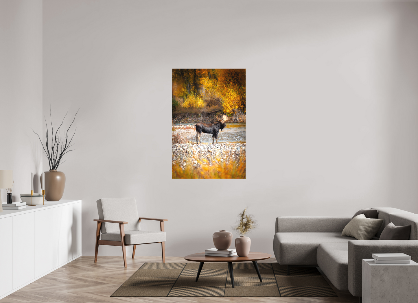 36 x 54″, Canvas "King of the Colors" - Bull Elk, Gros Ventre River