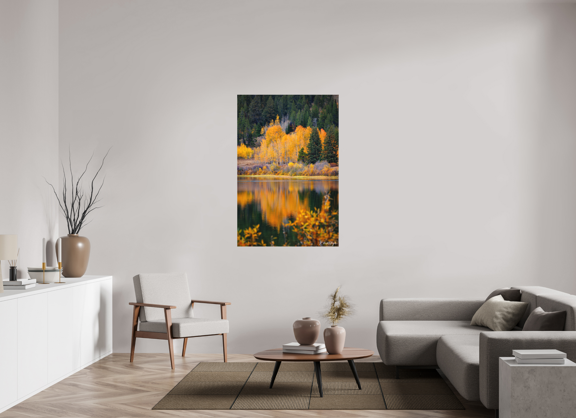 36 x 54″, Canvas "Golden Reflections" - Two Oceans Lake