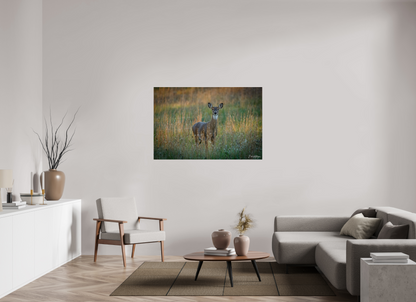 54 x 36″, Acrylic "Grace in the Meadow" - White-tailed Doe