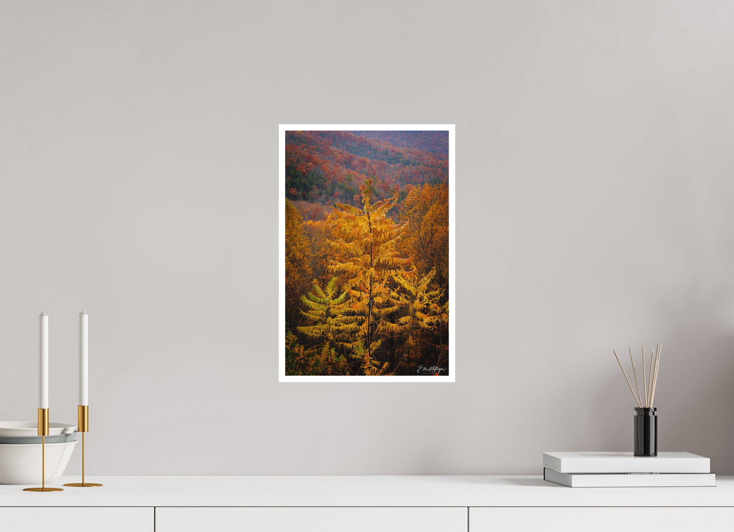 10 x 15″, Fine art print "Autumn Blaze" - Smoky Mountain Ridge