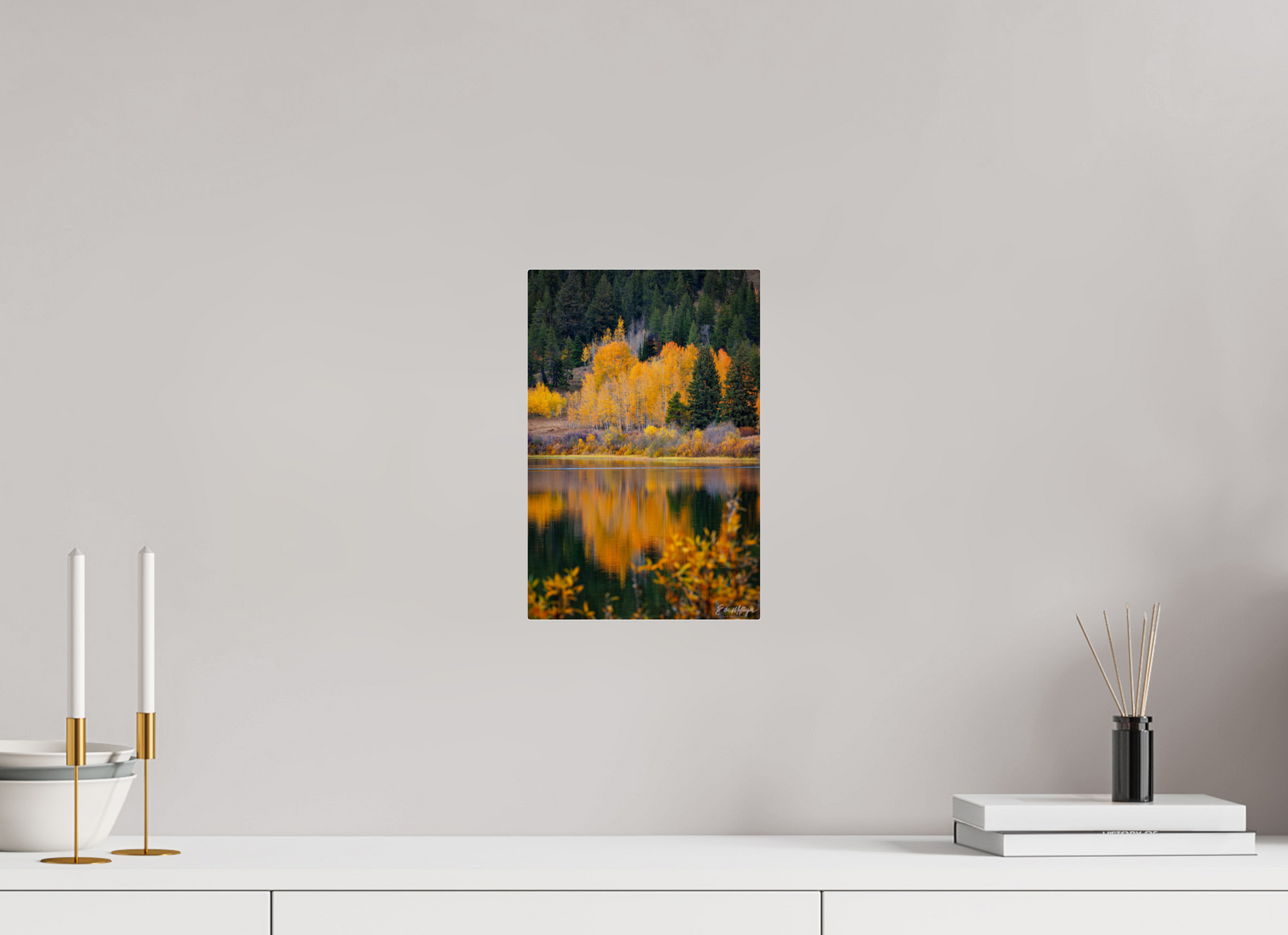 8 x 12″, Acrylic "Golden Reflections" - Two Oceans Lake