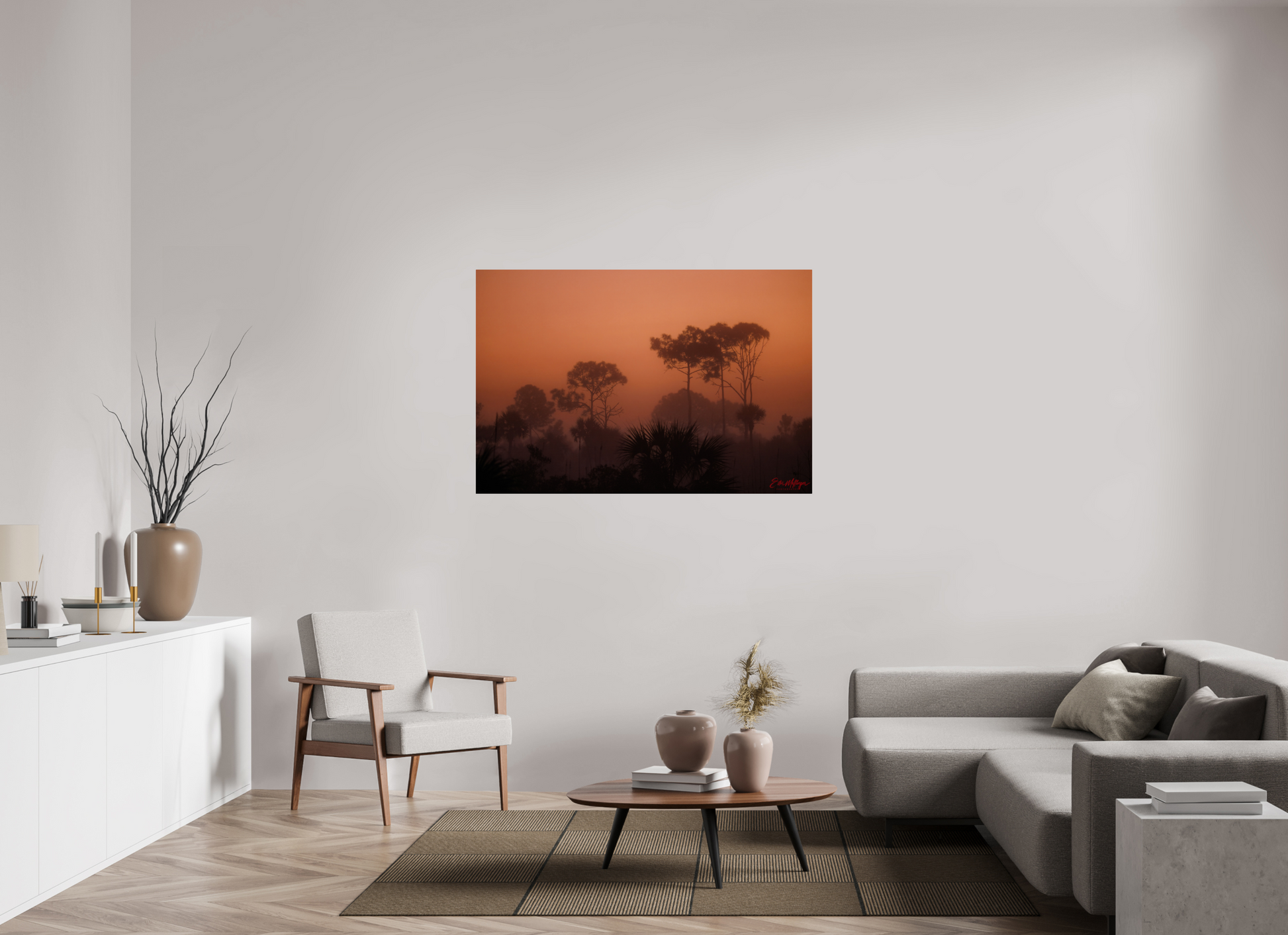 54 x 36″, Metal "First Light" - Big Cypress Sunrise