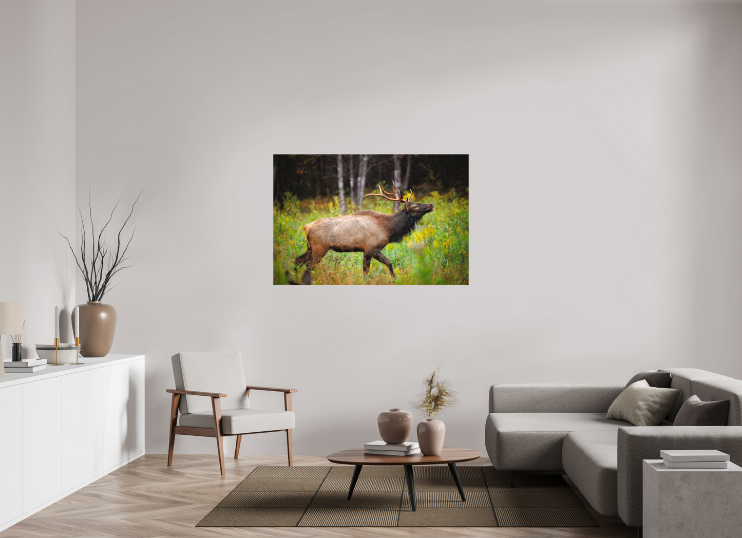 54 x 36″, Canvas "The Challenger" - Elk