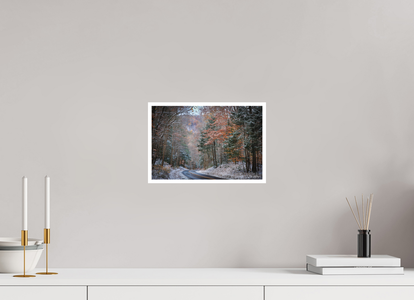 12 x 8″, Fine art print "Winter's Turn" - Smoky Mountain Scenic Road