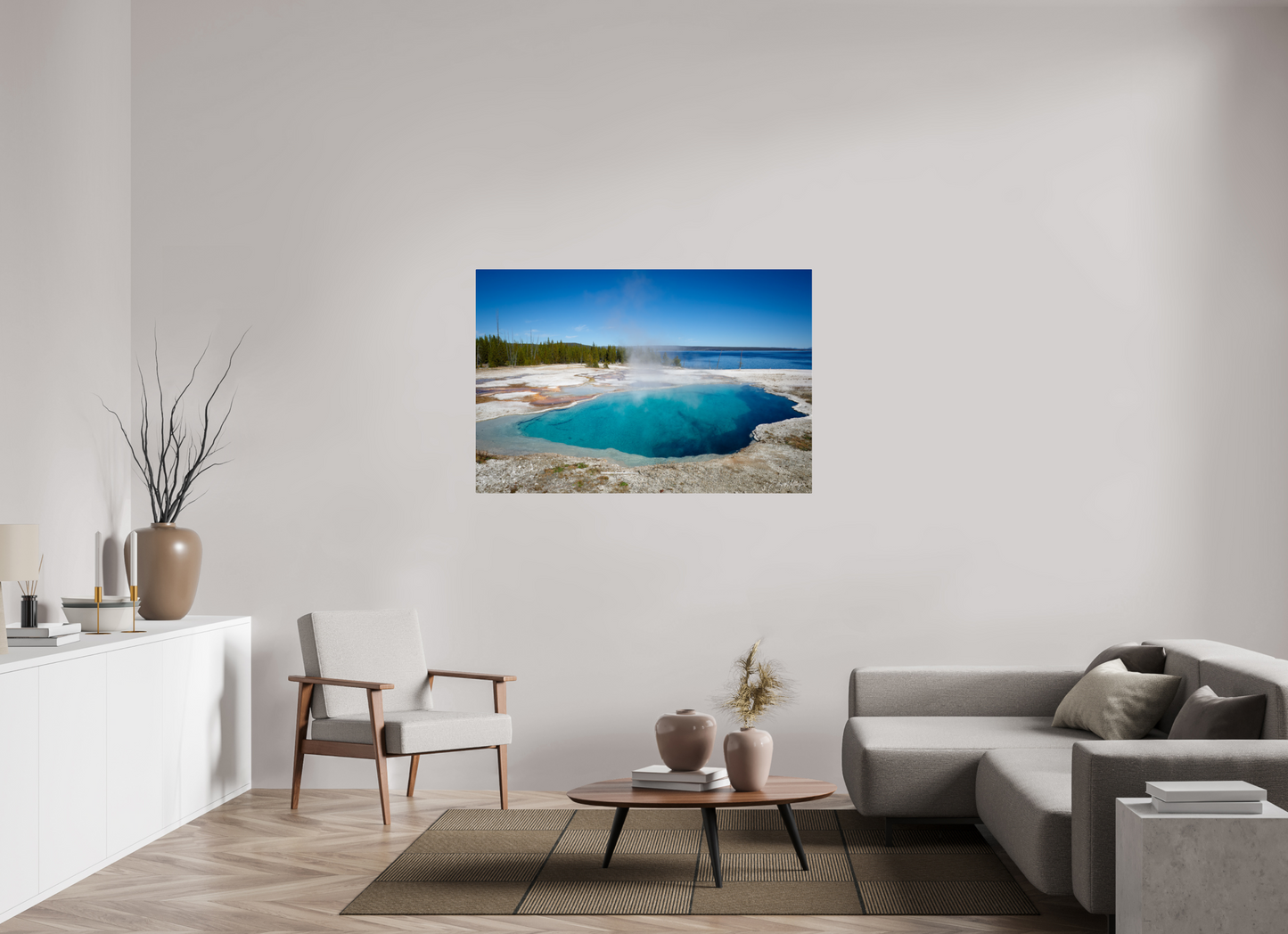 54 x 36″, Acrylic "Quiet Depths" - West Thumb Geyser Basin