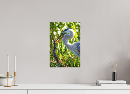 10 x 15″, Canvas "The Hunt in the Marsh" - Great Blue Heron