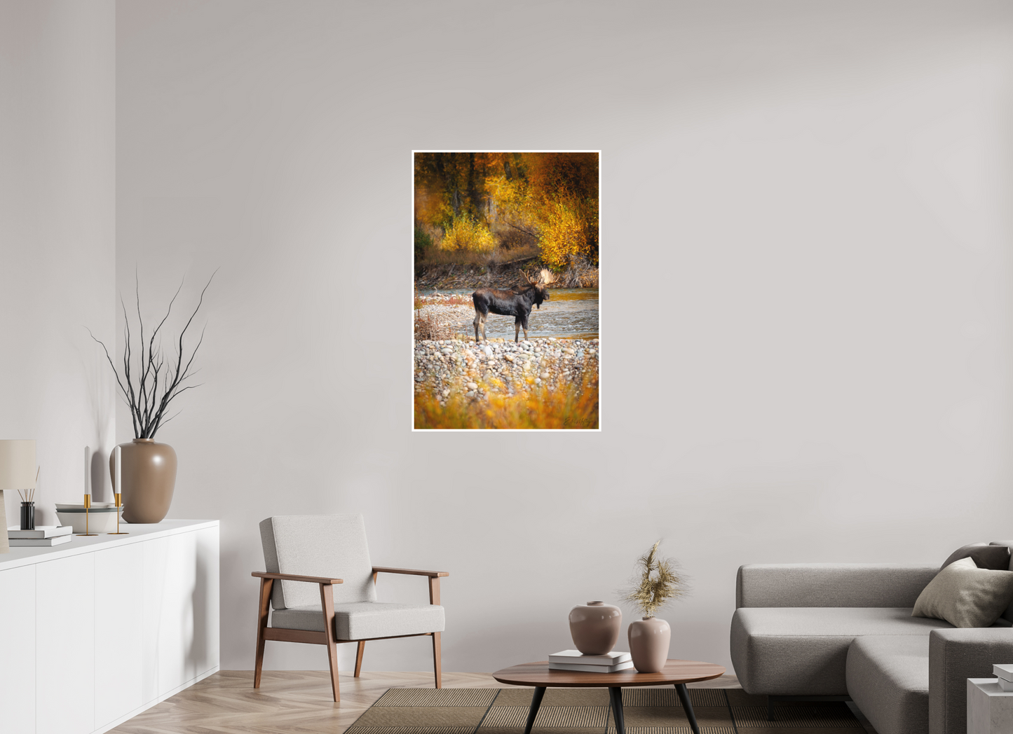 30 x 45″, Fine art print "King of the Colors" - Bull Elk, Gros Ventre River