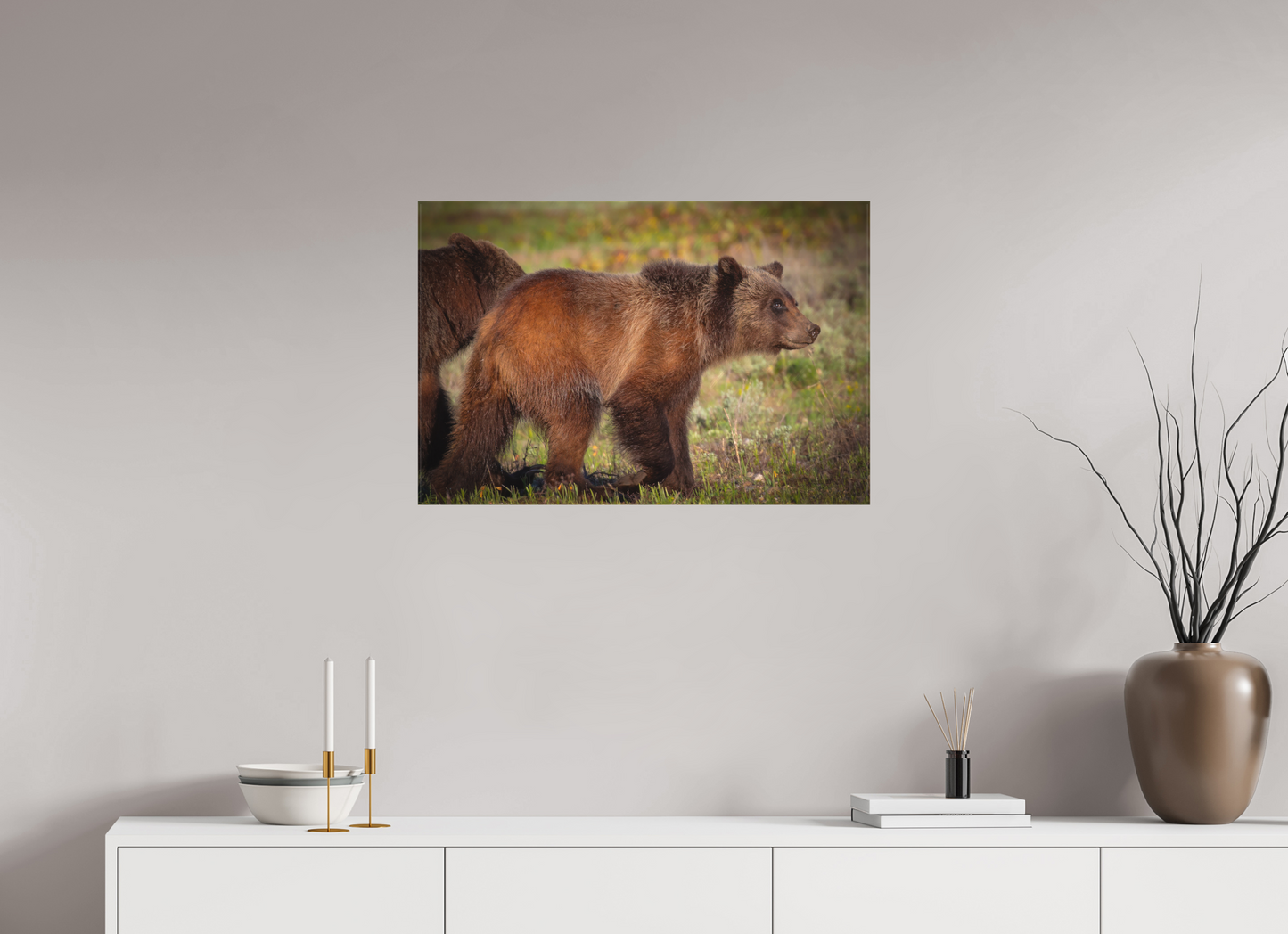 30 x 20″, Canvas "Sage Wander" - Grizzly bear