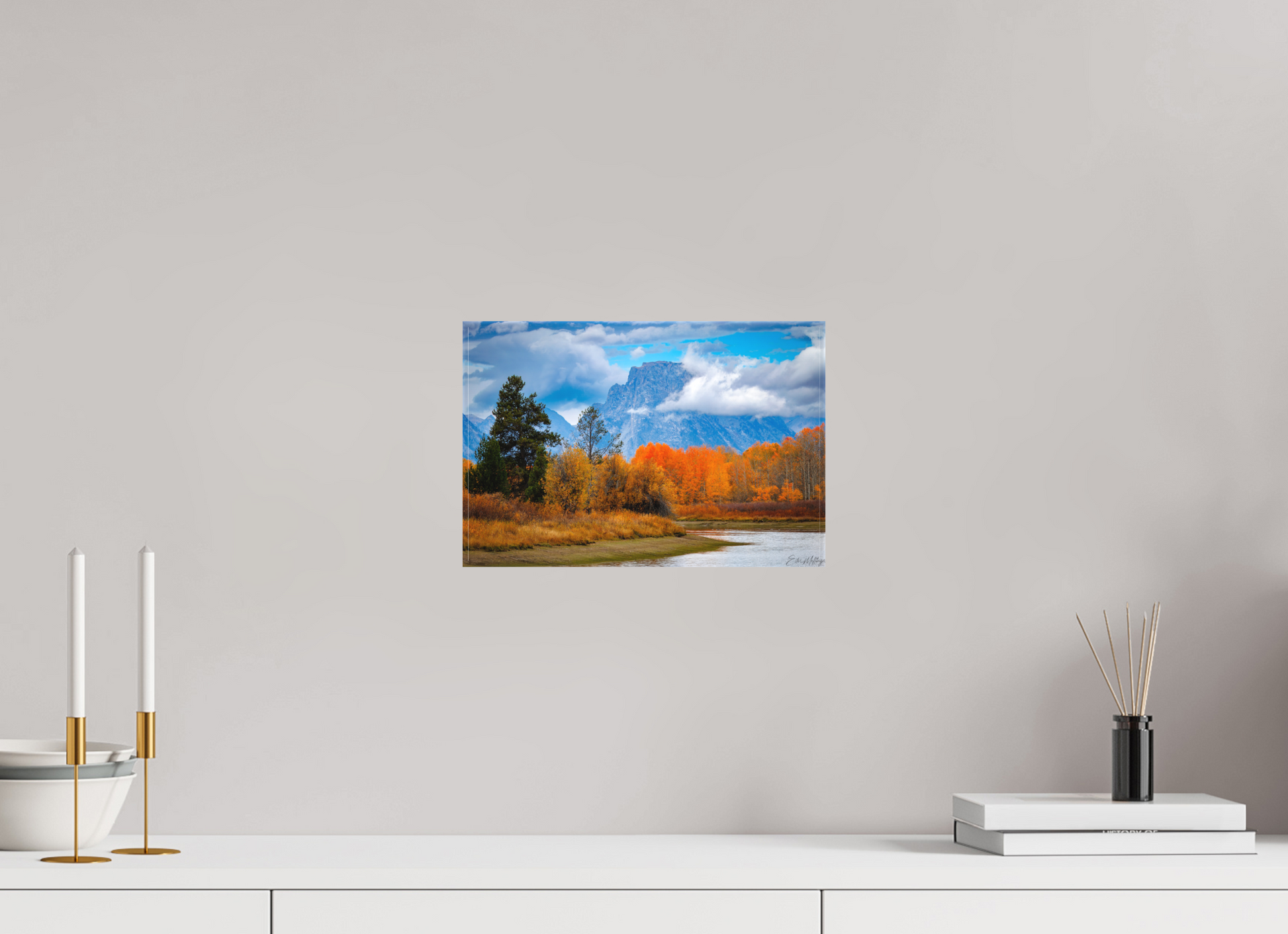 12 x 8″, Canvas "Autumn Glory" - Oxbow Bend