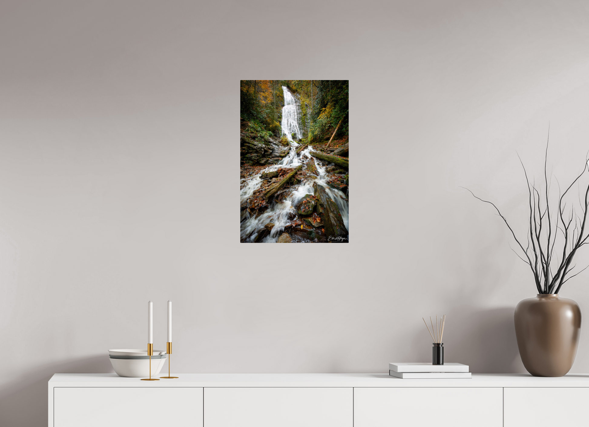 16 x 24″, Metal "Whispers of the Forest" - Mingo Falls