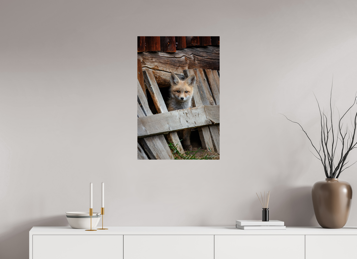 20 x 30″, Metal "Barnyard Lookout" - Red Fox kit