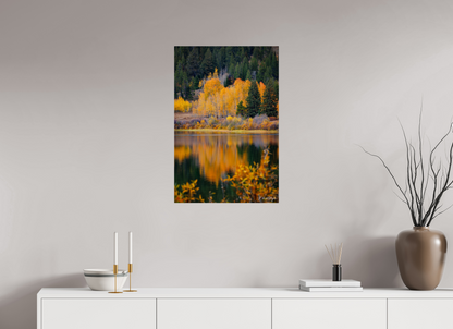20 x 30″, Metal "Golden Reflections" - Two Oceans Lake