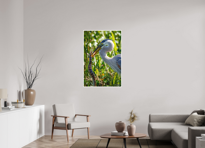 30 x 45″, Fine art print "The Hunt in the Marsh" - Great Blue Heron