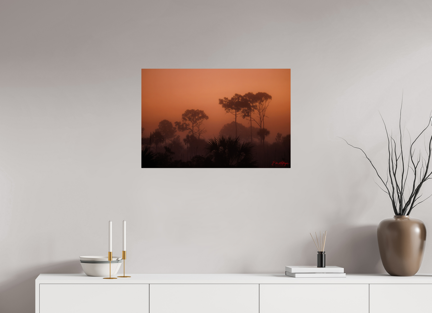 30 x 20″, Metal "First Light" - Big Cypress Sunrise