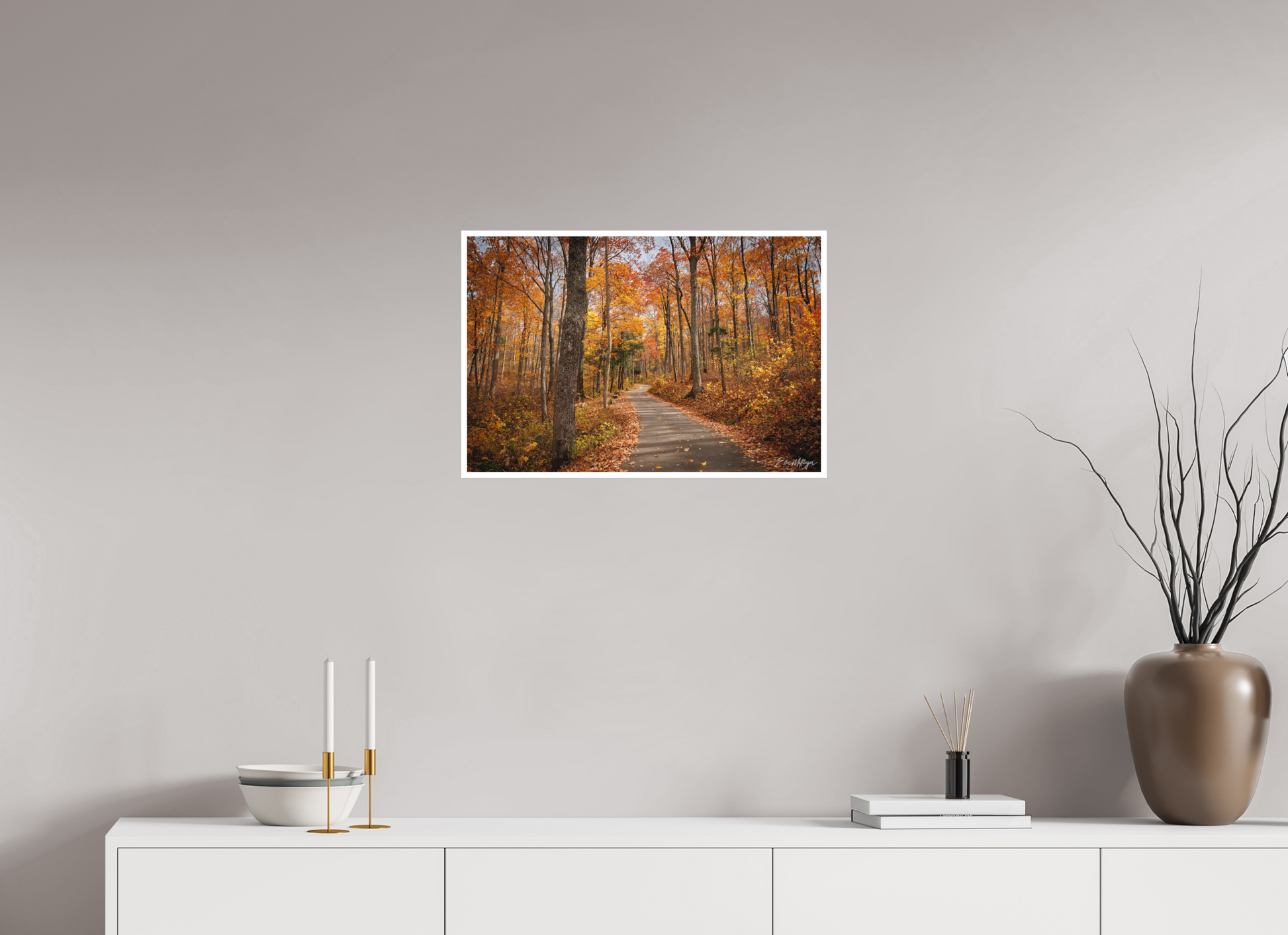 24 x 16″, Fine art print "Golden Path" - Roaring Fork Road