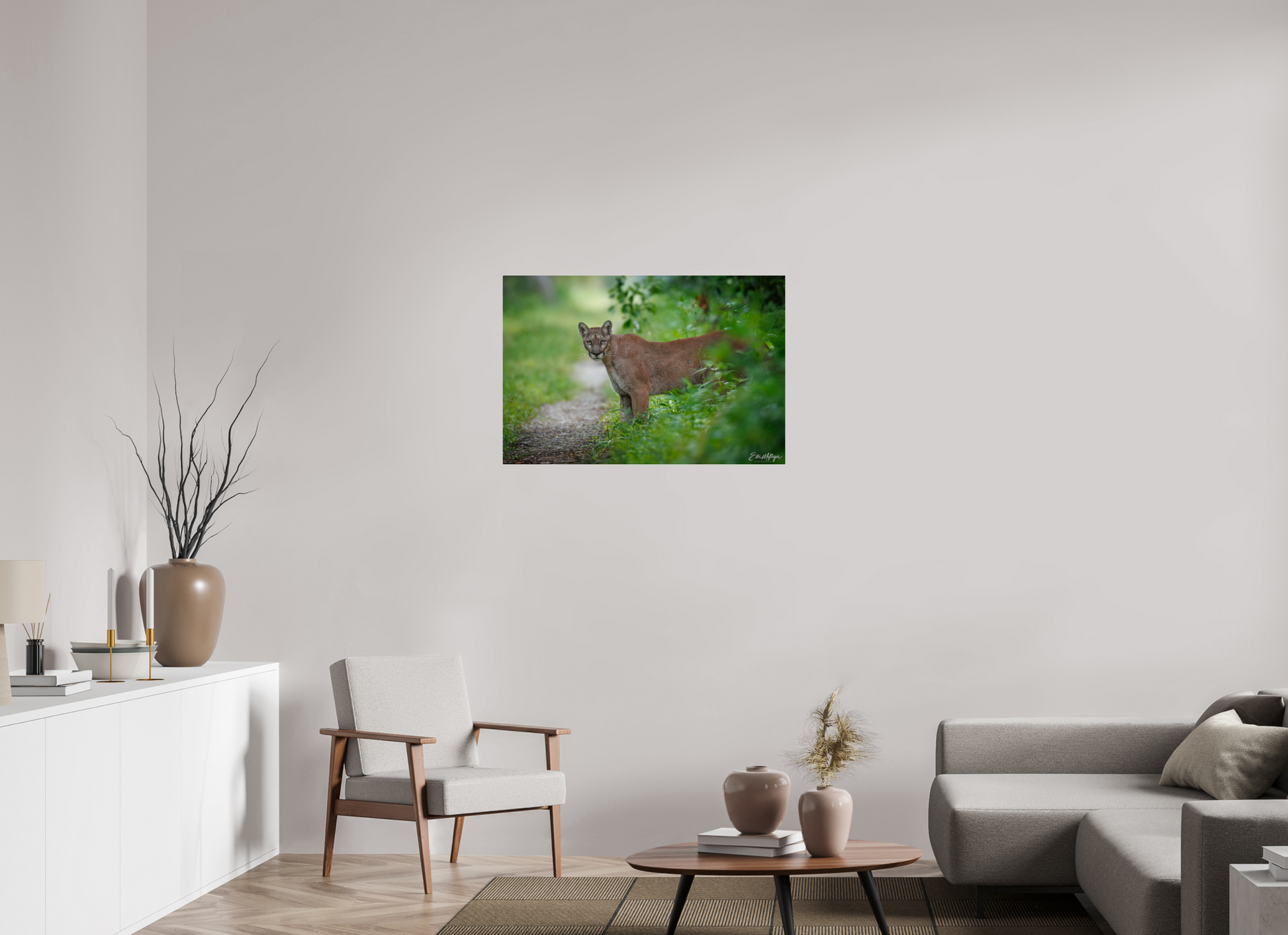 36 x 24″, Acrylic Ghost of the Green Forest - Florida Panther