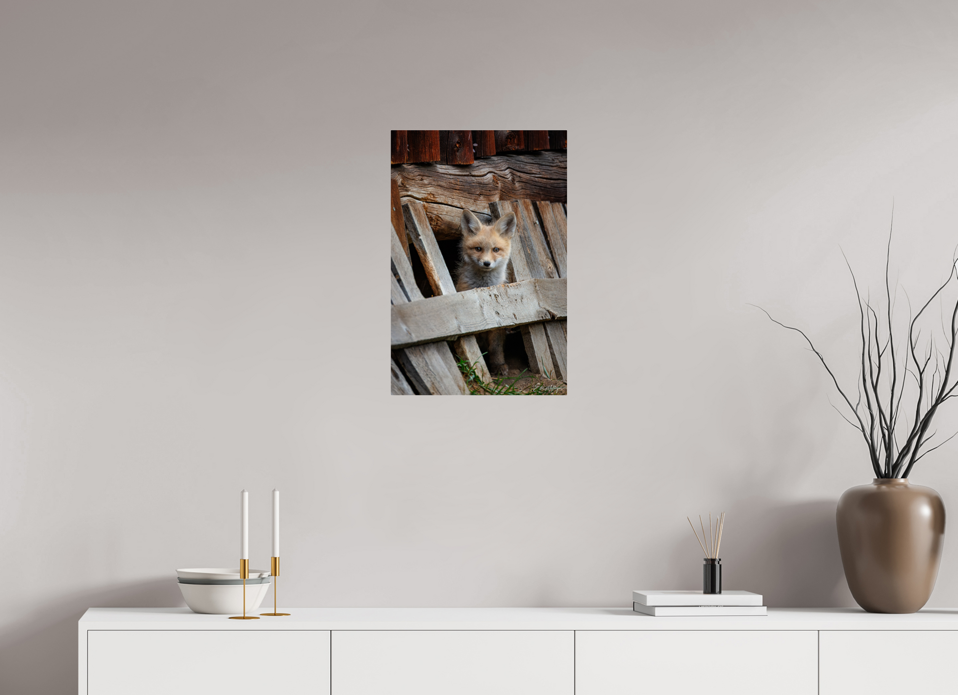 16 x 24″, Acrylic "Barnyard Lookout" - Red Fox kit