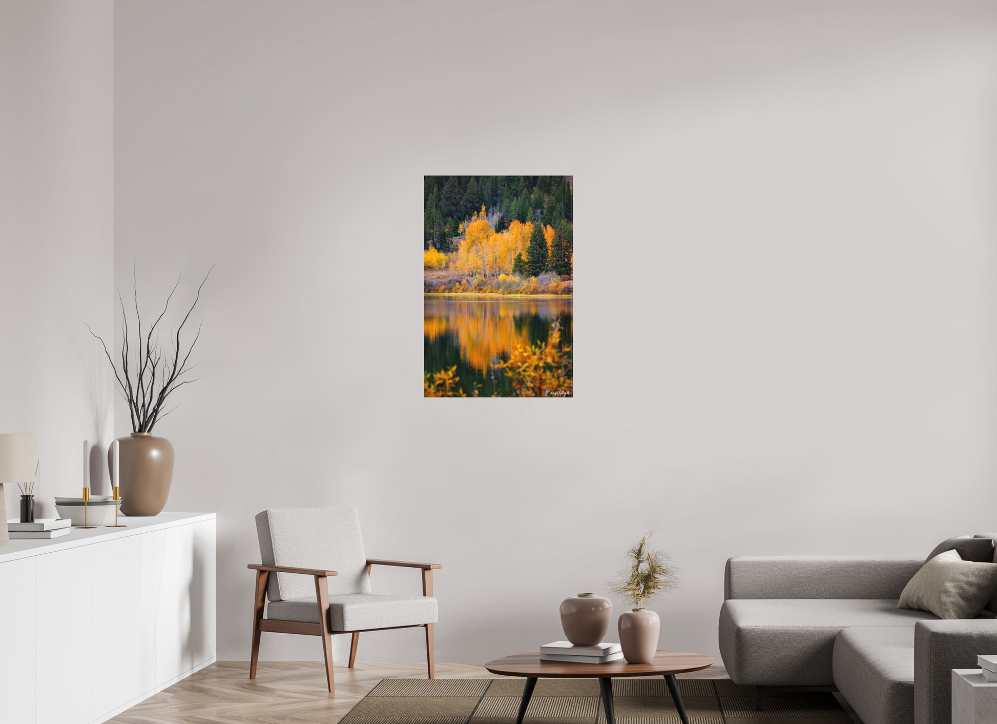 24 x 36″, Canvas "Golden Reflections" - Two Oceans Lake