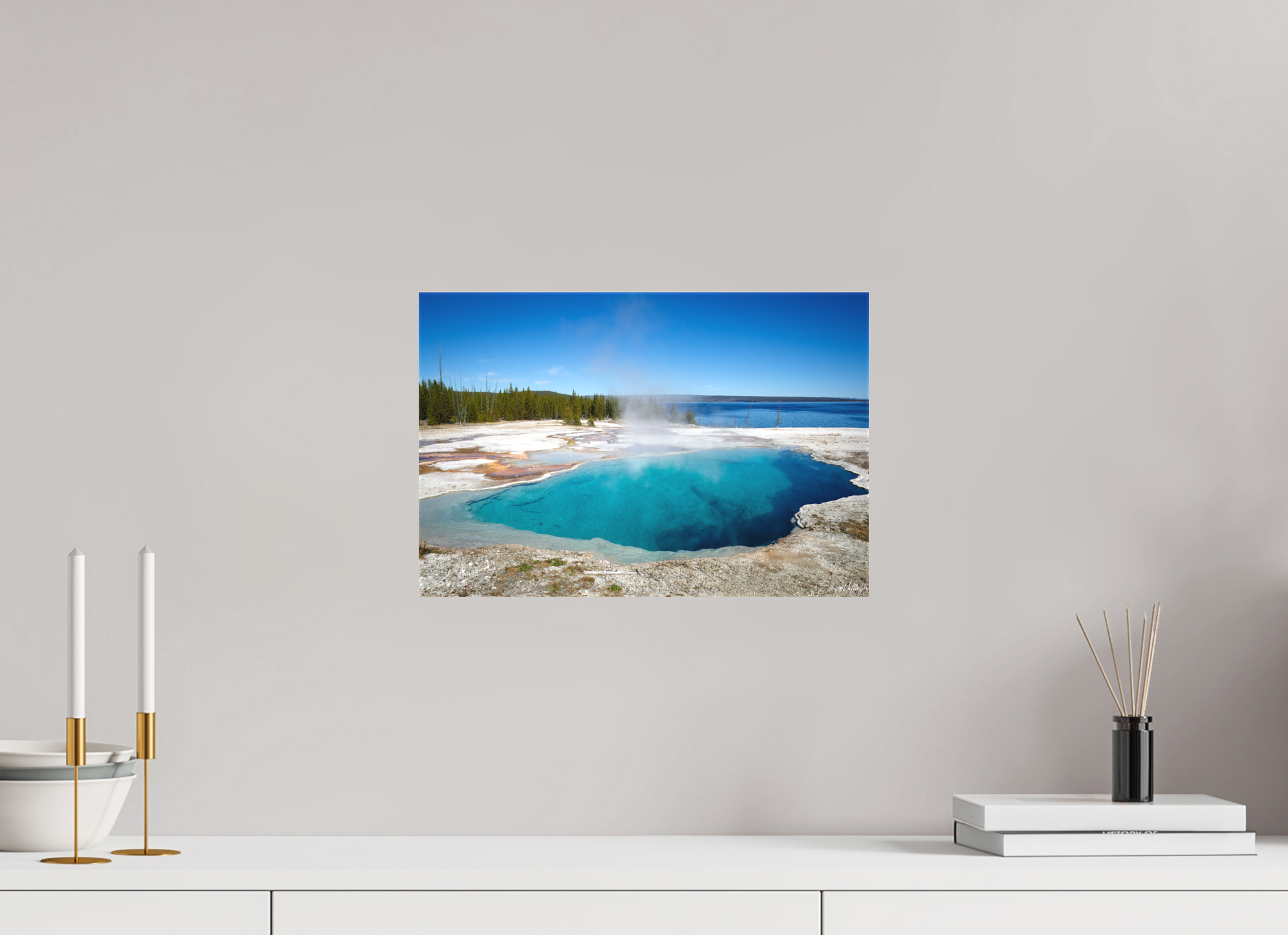 15 x 10″, Canvas "Quiet Depths" - West Thumb Geyser Basin
