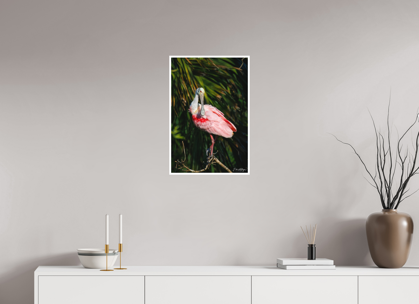 16 x 24″, Fine art print "Blush of the Wetlands" - Roseate Spoonbill