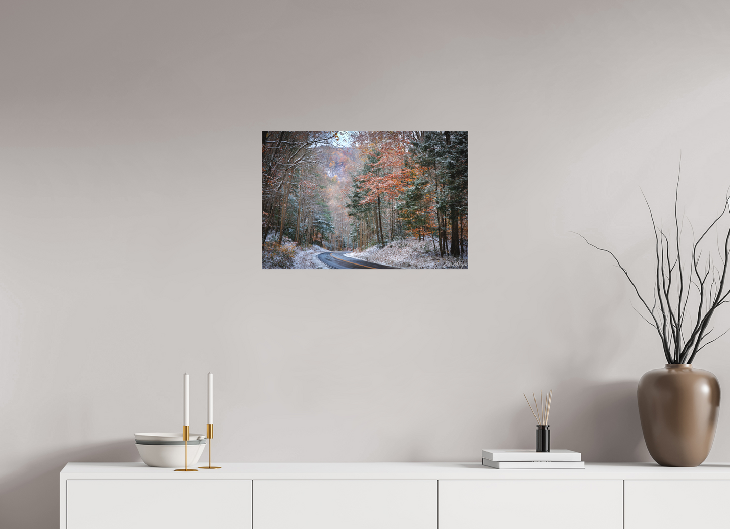 24 x 16″, Canvas "Winter's Turn" - Smoky Mountain Scenic Road