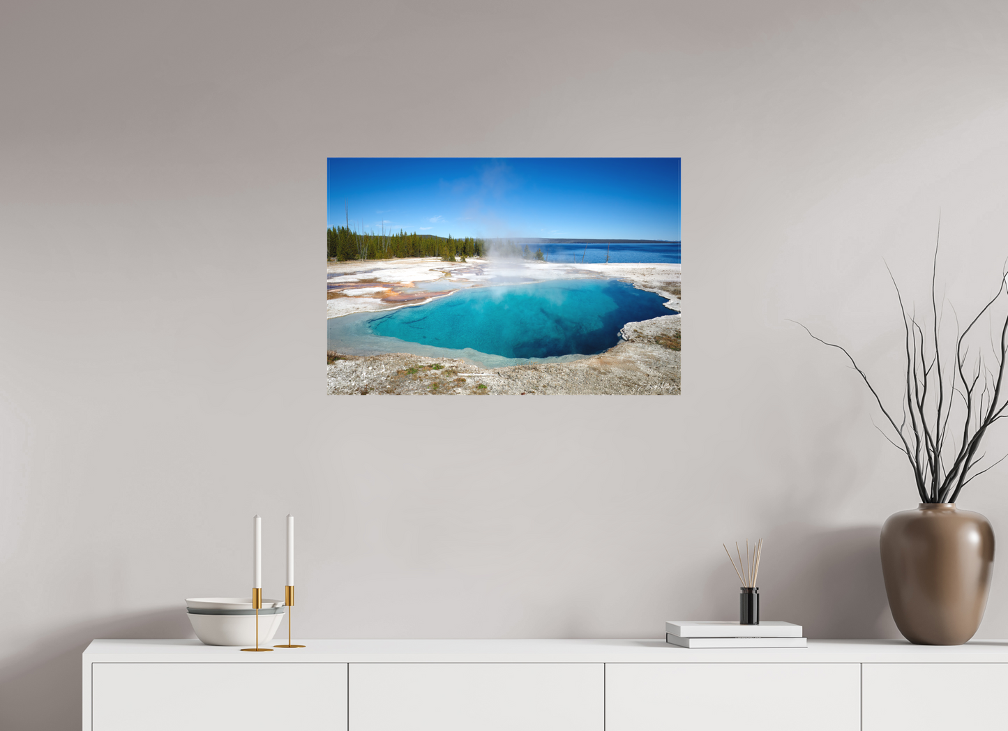 30 x 20″, Canvas "Quiet Depths" - West Thumb Geyser Basin