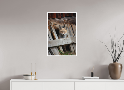20 x 30″, Fine art print "Barnyard Lookout" - Red Fox kit