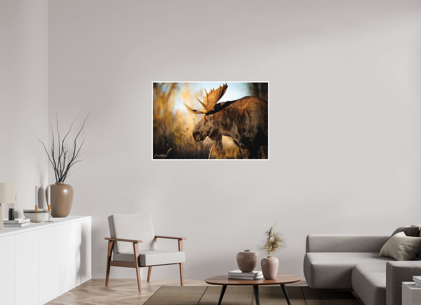 45 x 30″, Fine art print "Monarch of Gros Ventre - In His Eyes"