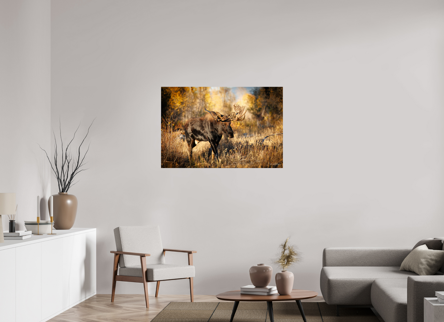 45 x 30″, Metal "Monarch of Gros Ventre" - Bull Moose