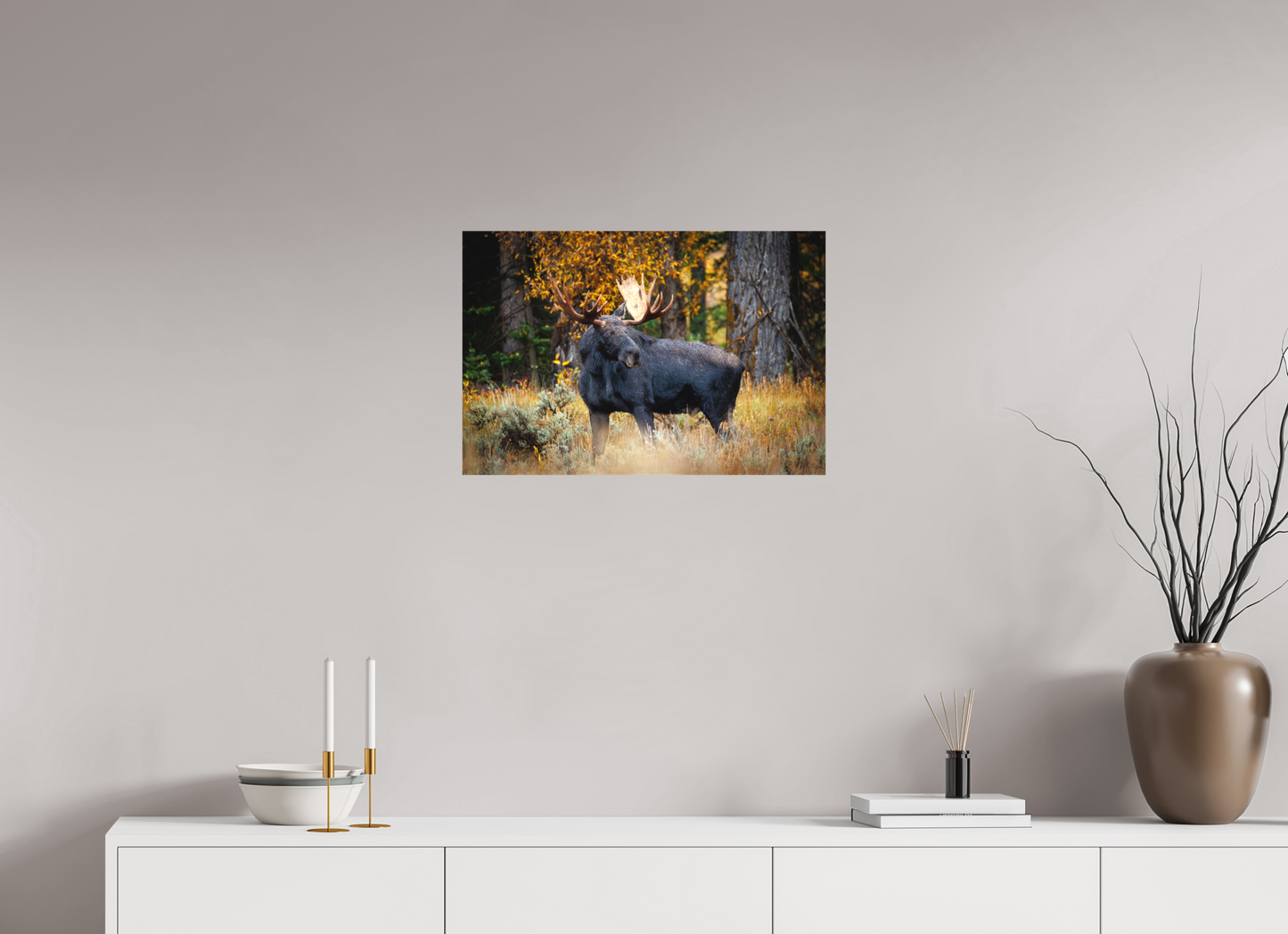 24 x 16″, Canvas "Guardian of the Gros Ventre" - Bull moose