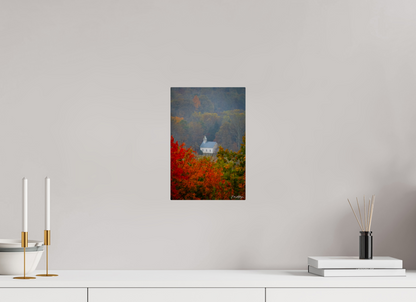 8 x 12″, Metal Autumn Faith - Cades Cove Methodist Church