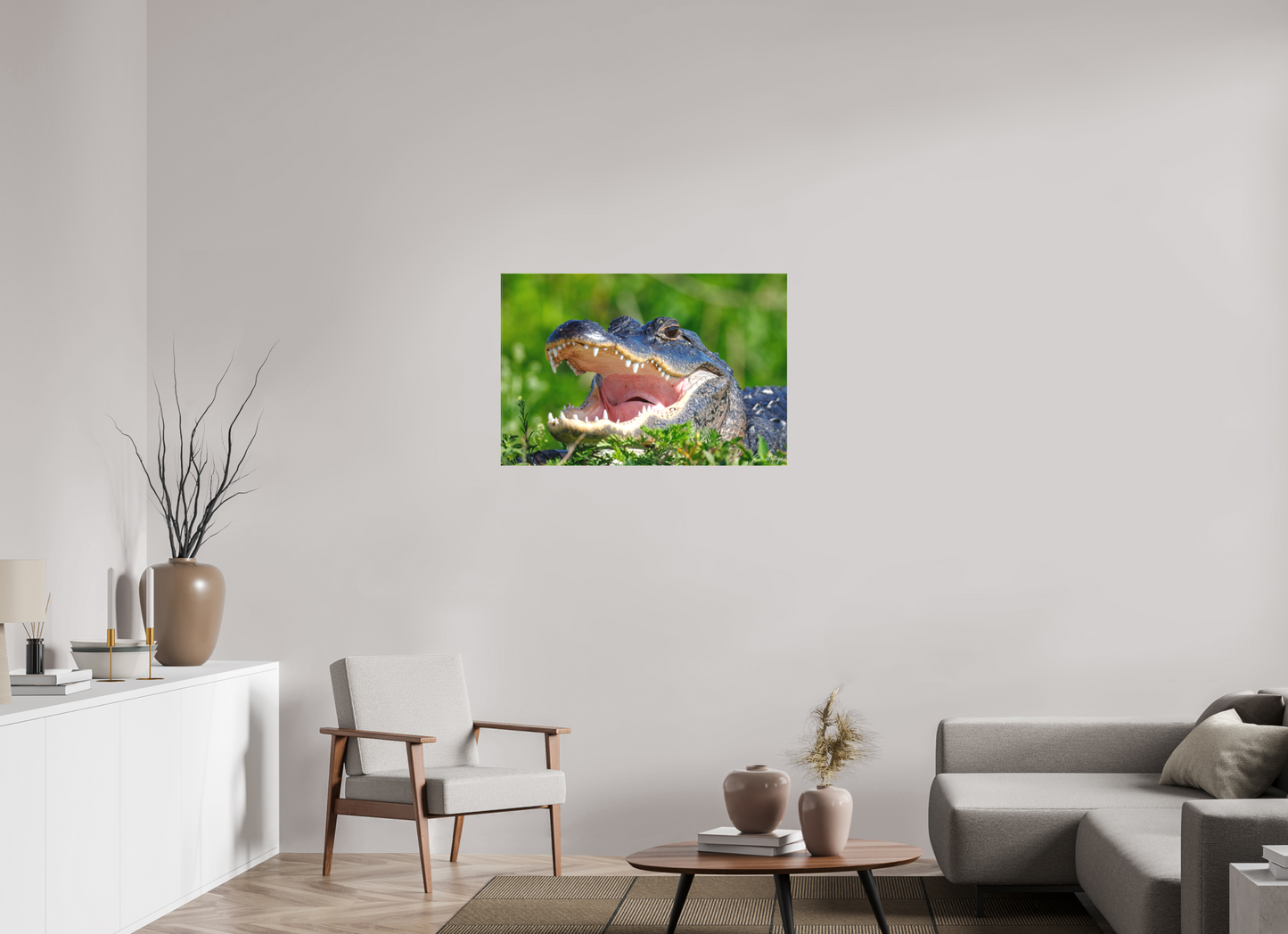 36 x 24″, Canvas "Wide Open" - American Alligator