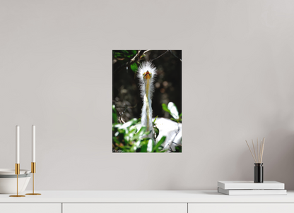 10 x 15″, Canvas "Wetland Punk" - Great Egret