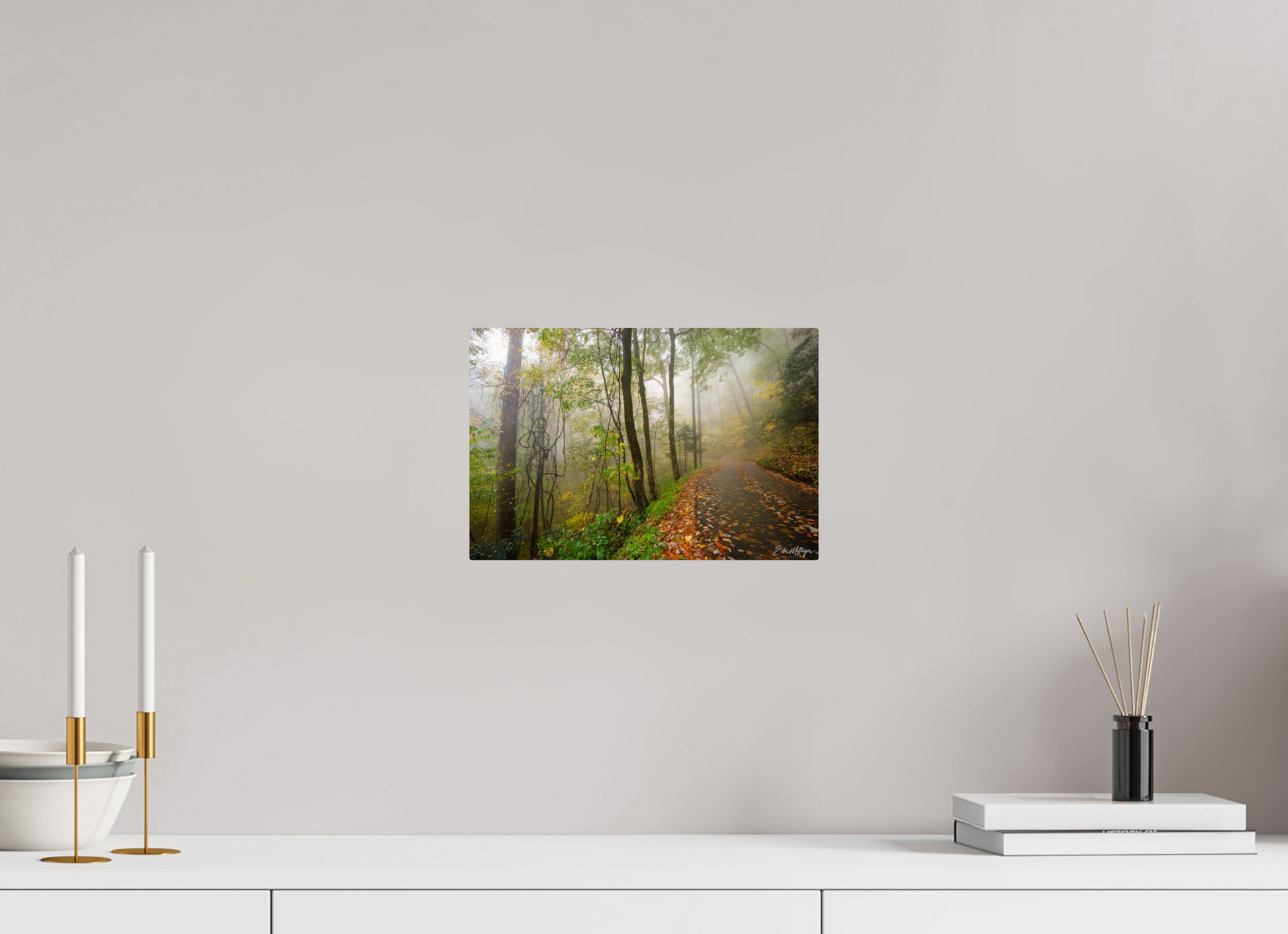 12 x 8″, Metal "When the Fog Lingers"