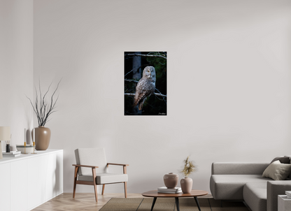 24 x 36″, Acrylic "Keeper of the Dawn" - Great Grey Owl