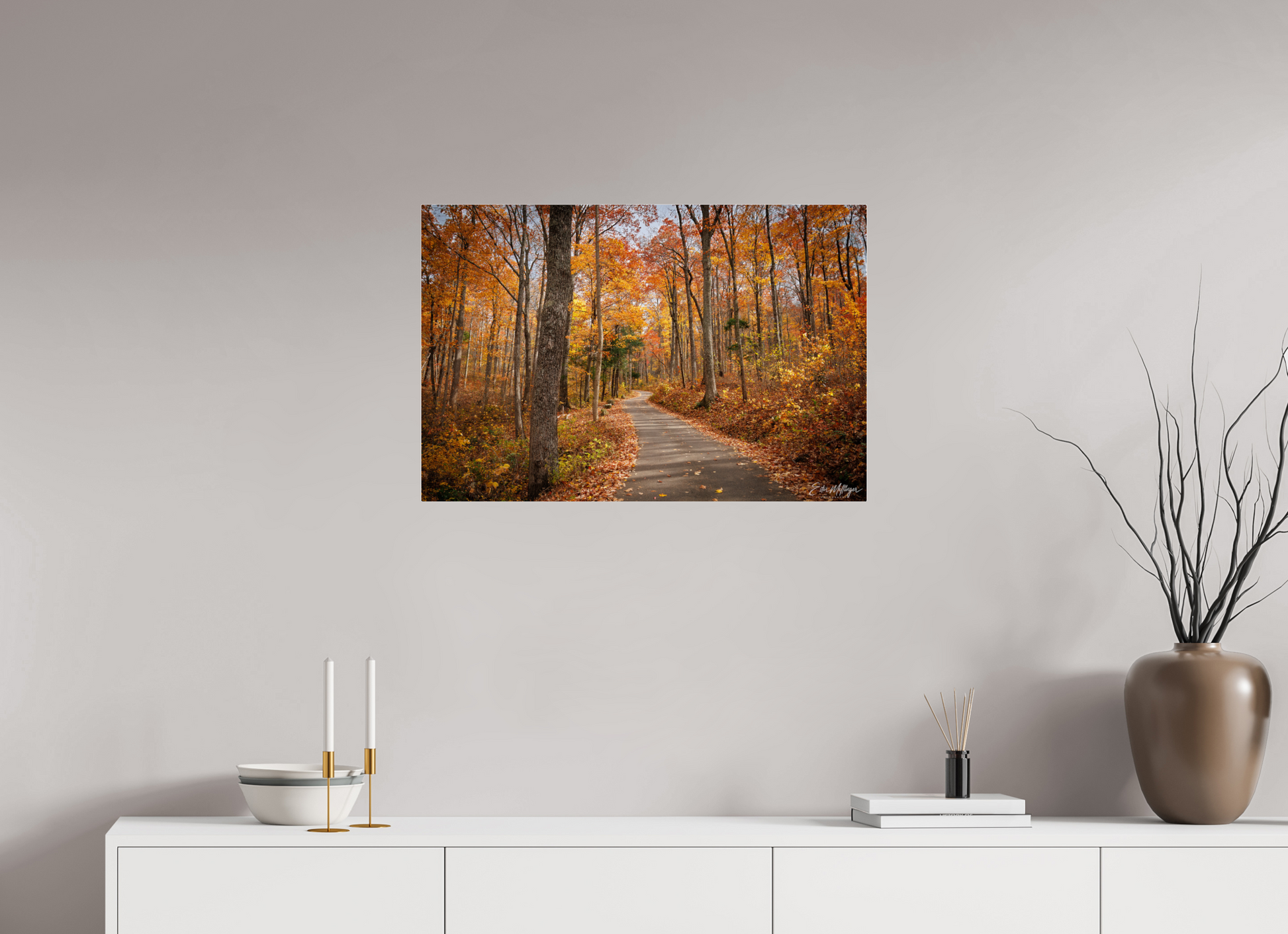 30 x 20″, Acrylic "Golden Path" - Roaring Fork Road