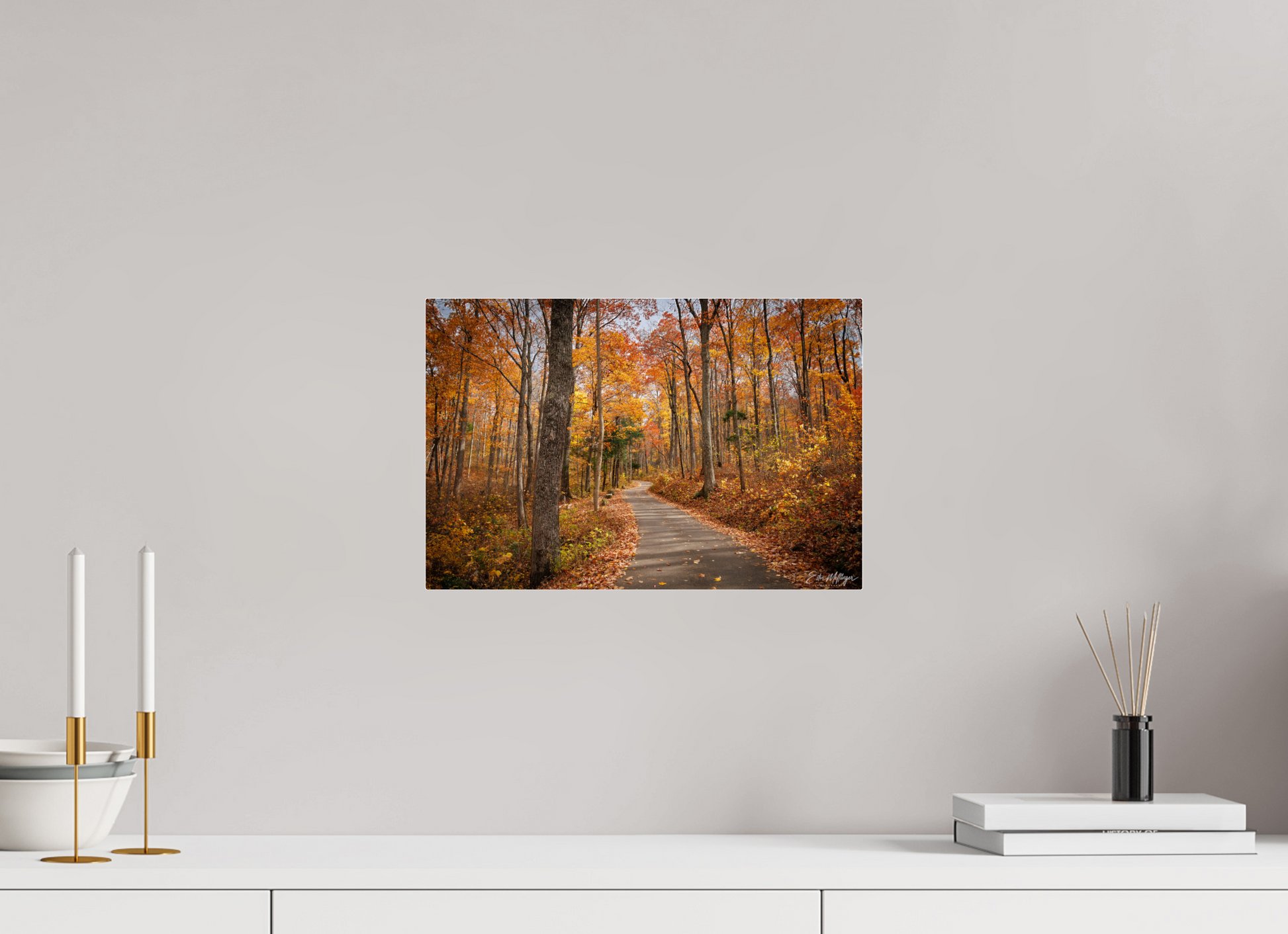 15 x 10″, Acrylic "Golden Path" - Roaring Fork Road
