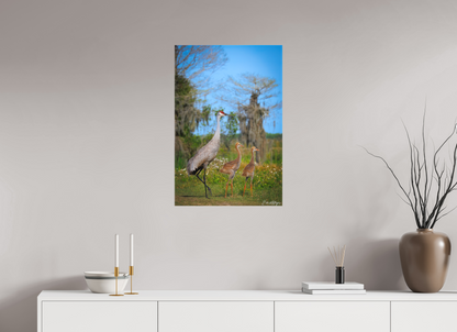 20 x 30″, Canvas "Wetland Wanderers" - Sandhill Cranes
