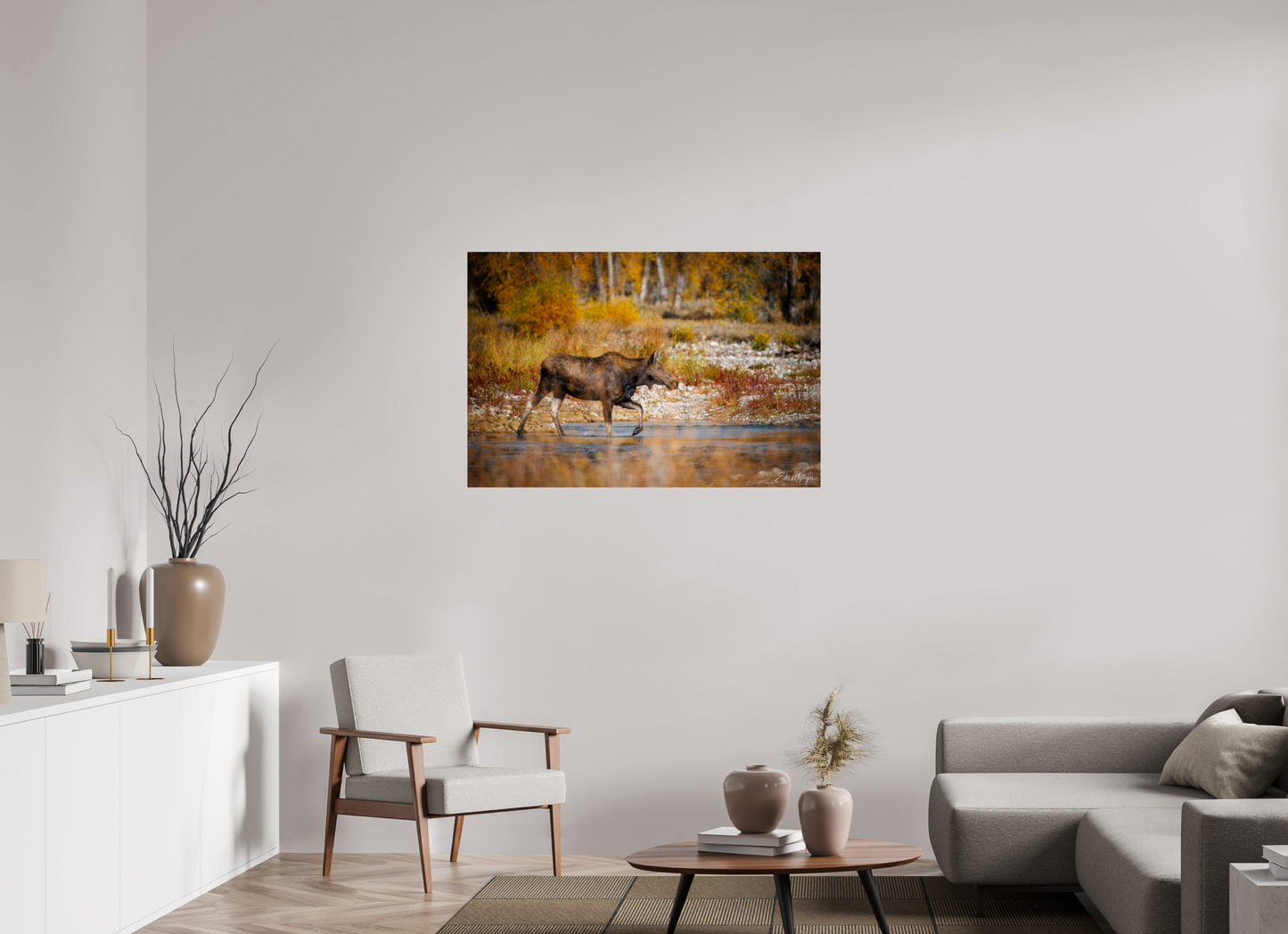 45 x 30″, Acrylic "Grace of Gros Ventre" - Moose