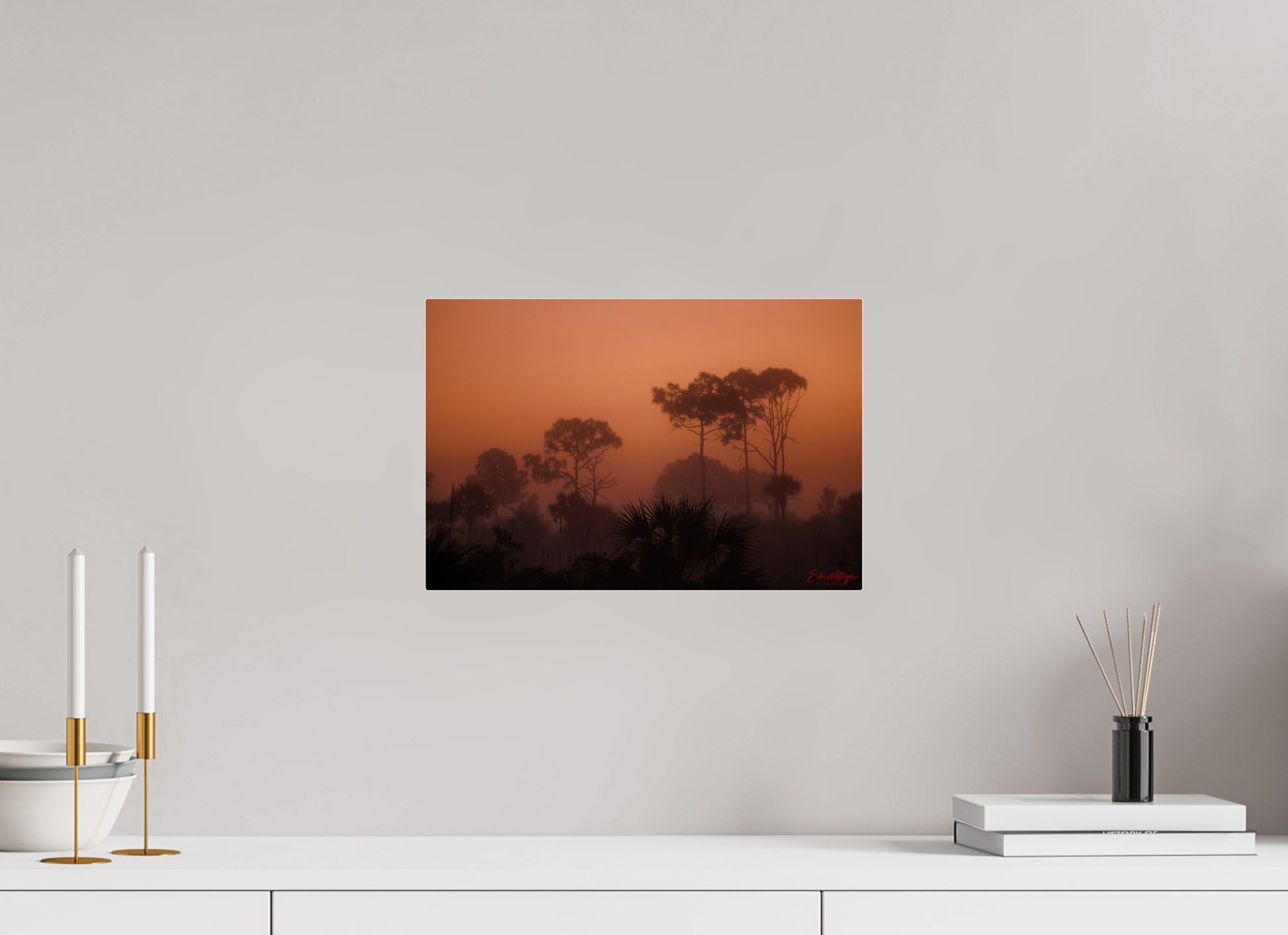 15 x 10″, Acrylic "First Light" - Big Cypress Sunrise