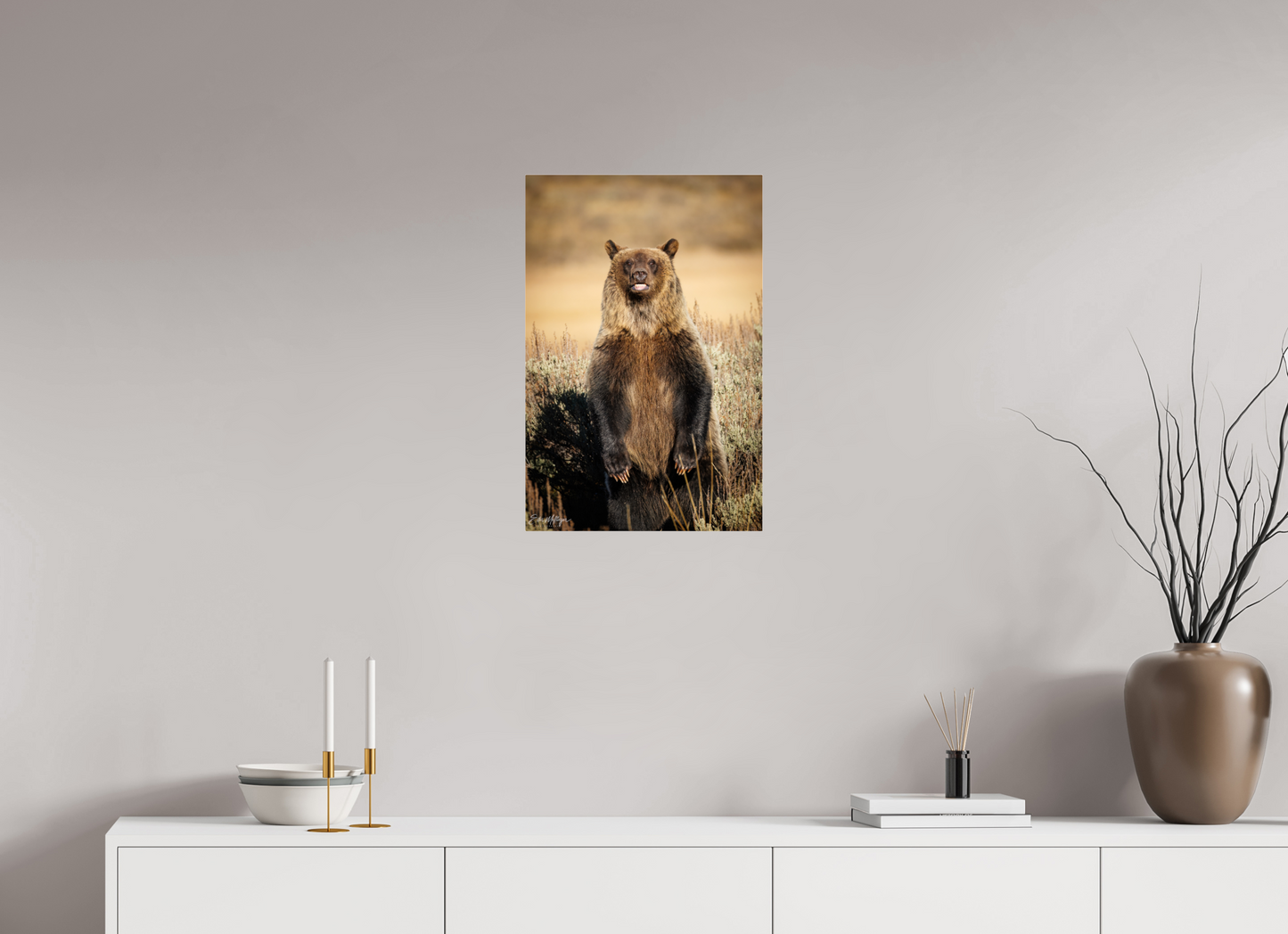 16 x 24″, Acrylic "Grin & Grizzly" - Grizzly Bear