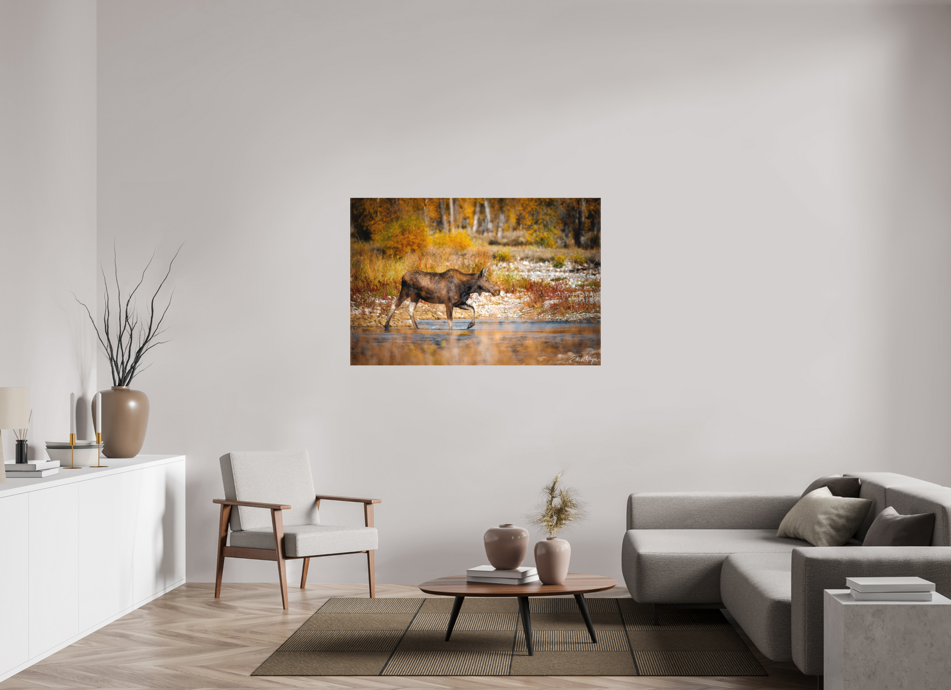 54 x 36″, Canvas "Grace of Gros Ventre" - Moose