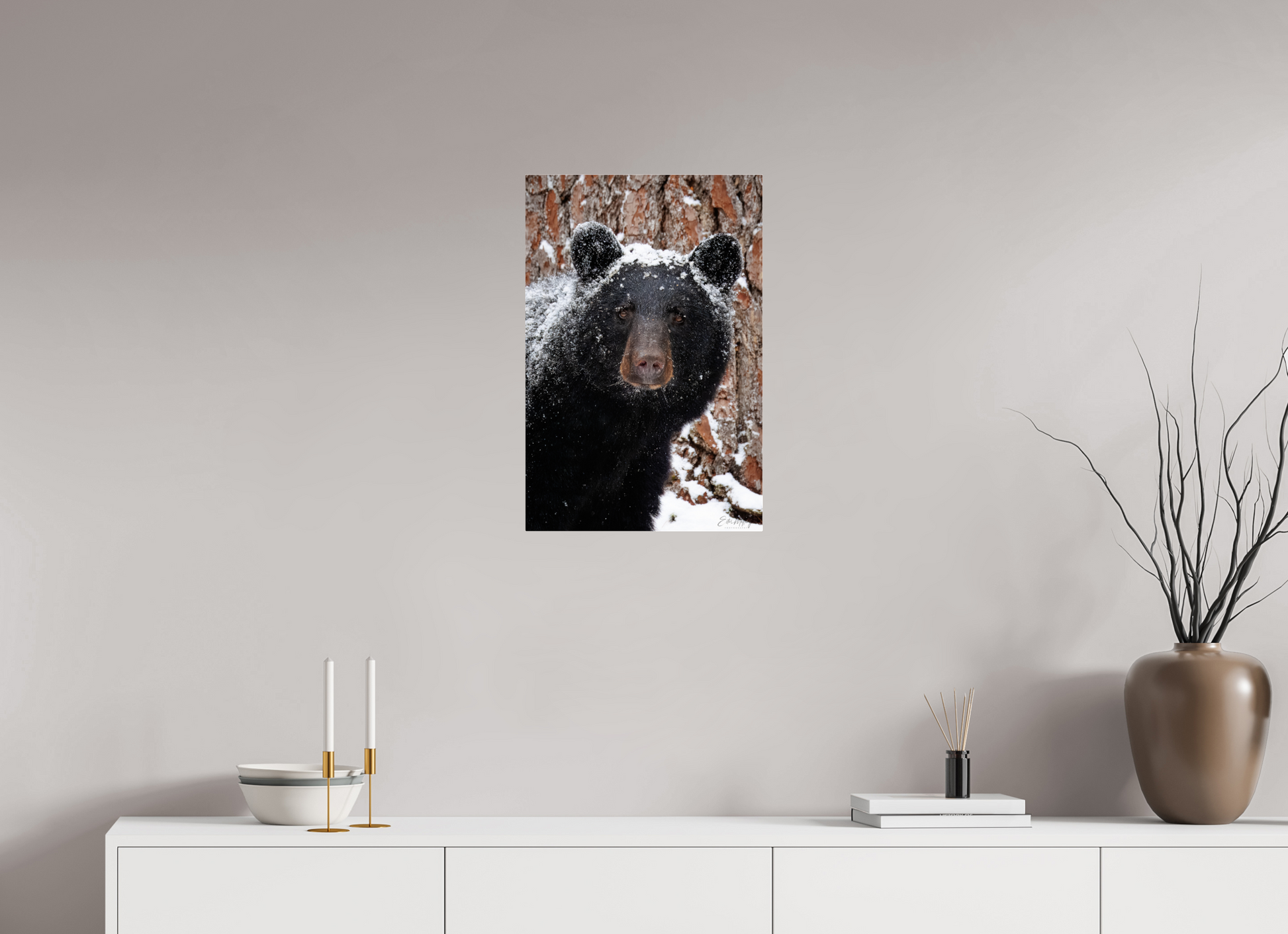 16 x 24″, Acrylic "Smoky Mountain Gaze" - Black bear close-up