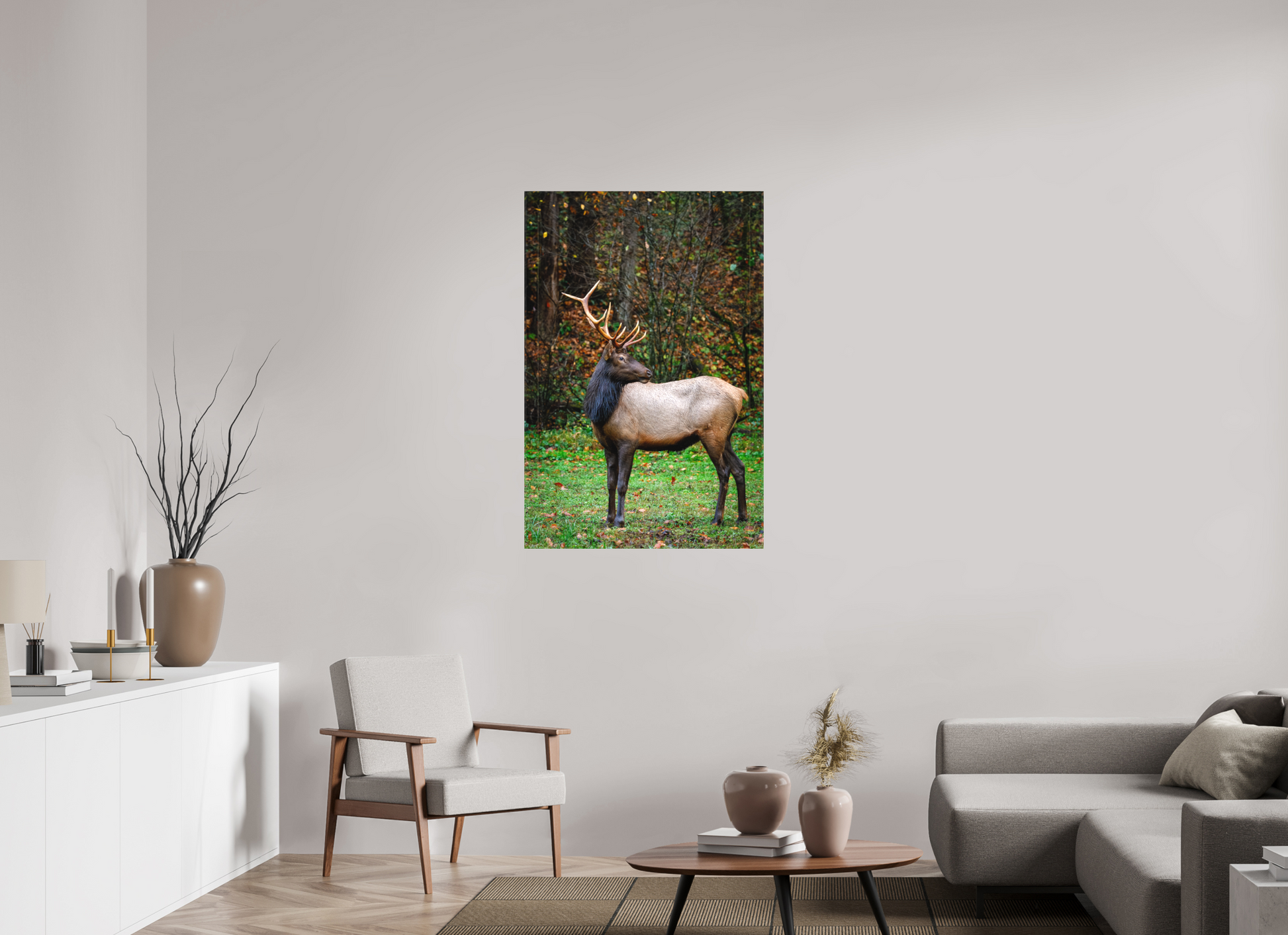 30 x 45″, Canvas "Guardian of the Meadow" - Elk