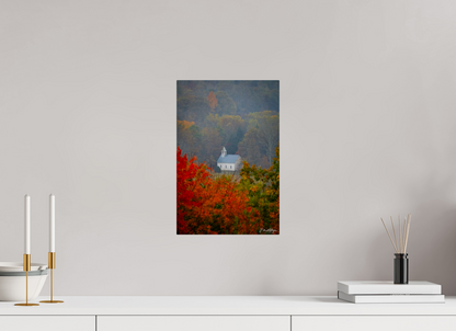 10 x 15″, Metal Autumn Faith - Cades Cove Methodist Church