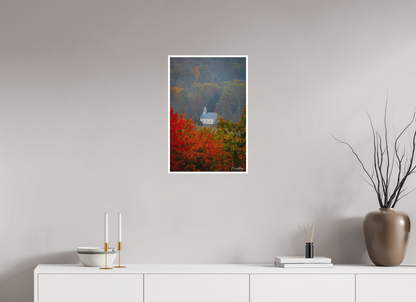 16 x 24″, Fine art print Autumn Faith - Cades Cove Methodist Church