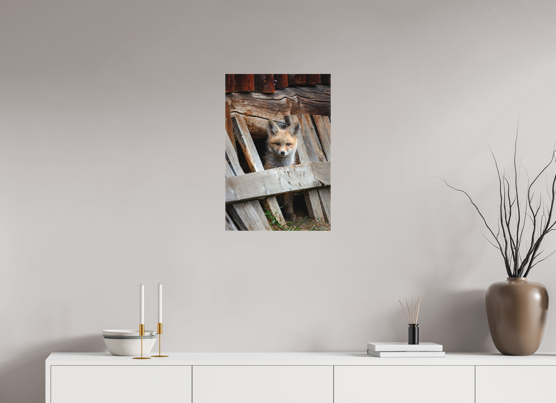 16 x 24″, Canvas "Barnyard Lookout" - Red Fox kit